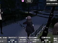 sereka-san exposes in naked coat outdoors