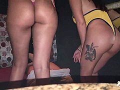 Bouncing boobs in a nightclub