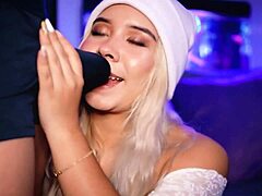 BBW Blonde Sucks Boyfriend's Cock Teasingly