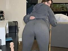 Psycho Desperate Slut Audition Tape 2: Squirting With Dildo In Leggings