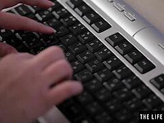 Cute teen 18+ strips naked for online stranger masturbation.