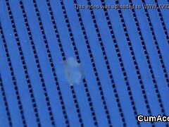 flirty stunner swallows semen after facial cumshot