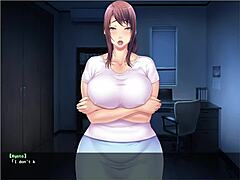 Hentai game with hot MILF