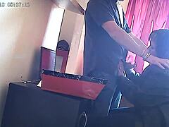 Office Sex Sucking the Boss's Cock Outdoor Creampie.