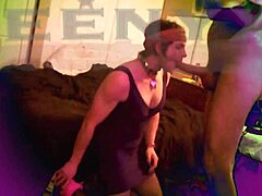 Deenyx and partner engage in gay crossdressing with monster cock