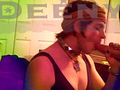 Deenyx and partner engage in gay crossdressing with monster cock