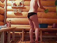 Horny babe fingers wet pussy solo