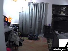 penny pax on knees for alex legend's facial