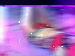 Fit girl gets intimate on the table with her partner.