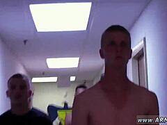 Free huge blowjob and anal spanking gay training the new recruits 😈