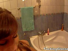 wannabe model alice in glasses gets shaved pussy fucked