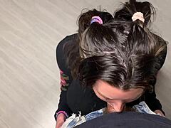 big tit teen loves sucking monster cock 😘🍆