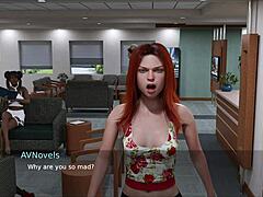 Redhead with big tits in 3D porn