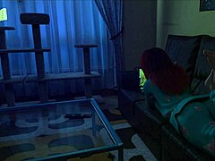 Redhead with big tits in 3D porn