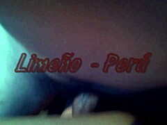 Peruvian busty woman from Huanuco in casual limeño setting.