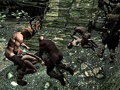 Skyrim-elskere i hed erotisk action