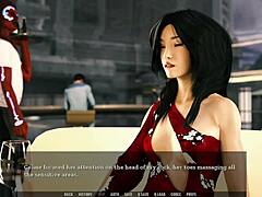 Detailed Footjob Scene in Restaurant from Sex 13-15 in Tales from the Unending Void 15