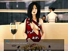 Detailed Footjob Scene in Restaurant from Sex 13-15 in Tales from the Unending Void 15