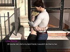 blonde lady masturbates her wet pussy in kitchen. she reaches orgasm with natural tits shaking.