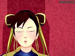 Chun-Li Gives Blowjob And Fucks In Street Fighter Fantasy