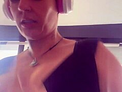 Blonde's Tits Bounce During Workout