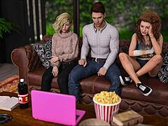 blonde lady masturbates her wet pussy in kitchen. she reaches orgasm with natural tits shaking.