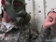 exploring gay bear suit sex for the first time at glory hole