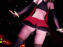 Verlins Halloween-thema anime porno in MMd formaat