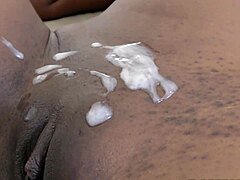 Black teen gets chocolatey cum