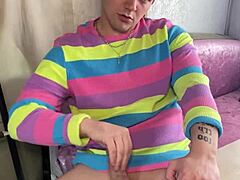 Horny college guy jacks off?