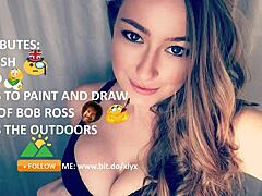 Adorable girl in shirt enjoys chatting with friend.