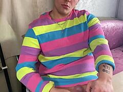 Horny college guy jacks off?