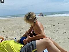 I cum again from handjob in public with big cock!