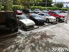 Fine honey, why not show off your ass and twat while sucking cock in this reality show?