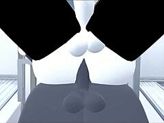 嘿，我找到了这个兔子女机器人，用我的玩具狠狠操它