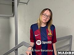 Barcelona Fan Gets Quickie from PSG Fans in Stadium Corridors