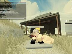 77 roblox porn with big ass blonde in missionary and doggystyle wet sex.