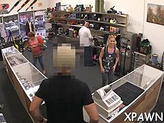 Fine honey, why not show off your ass and twat while sucking cock in this reality show?