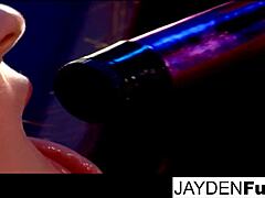 Taylor Vixen and Jayden Jaymes engage in girl on girl action.