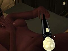 Demi, The Black Ebony Anime Girl, Masturbates In Hentai Cartoon