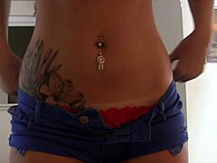 Pierced belly button for intense pleasure