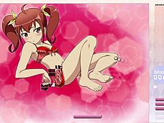 Kurusu Kanako has clothes ripped while stripping in Arkanoid gameplay hentai