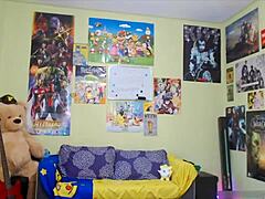 Redhead Teen Cosplay Trainer Misty Milks Huge Tits in Sexy Costume Chat