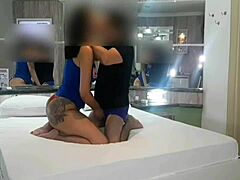 I grabbed the brazilian babe on all fours and came in her pussy.