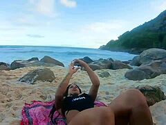 first outdoor adventure of the year at the beach with a stranger