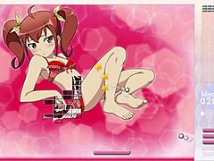 Kurusu Kanako has clothes ripped while stripping in Arkanoid gameplay hentai