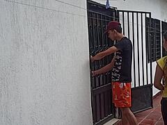 My colombian stepsister was teaching me exercise and we had lots of sex