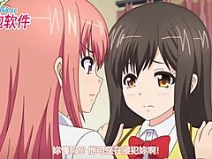 School flower squirts in cuckold hentai parody debut