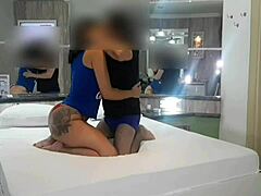 I grabbed the brazilian babe on all fours and came in her pussy.