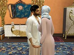 Young Arab wife cheats on husband